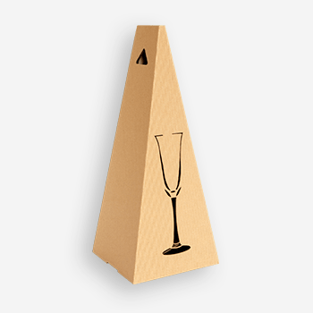 Opakowanie na wino piramida ze wzorem BE-17 (II)